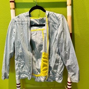 Blue Denim Zip-Up Sweatshirt Cat&Jack Large 10/12